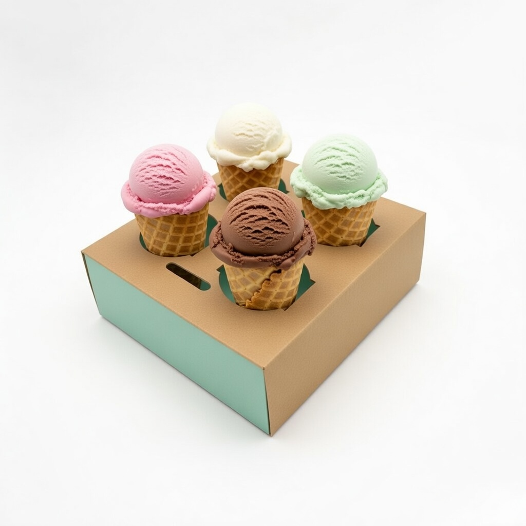 Custom Ice Cream Cone Holder Box