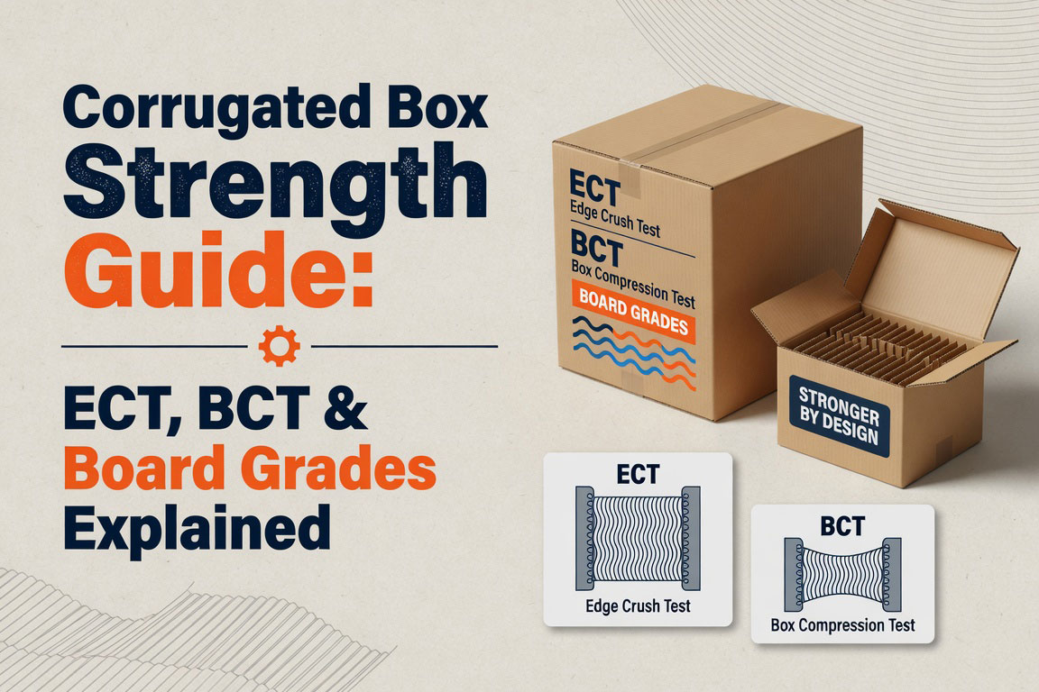 Corrugated Box Strength Guide: ECT, BCT & Board Grades Explained