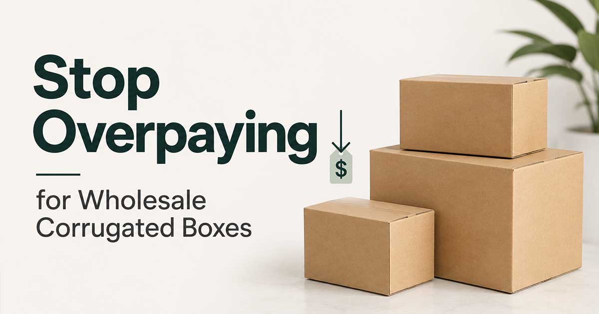 Stop Overpaying for Wholesale Corrugated Boxes Blog Featured Image