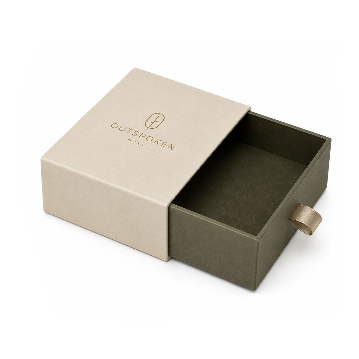 Custom drawer boxes with logo and sliding tray
